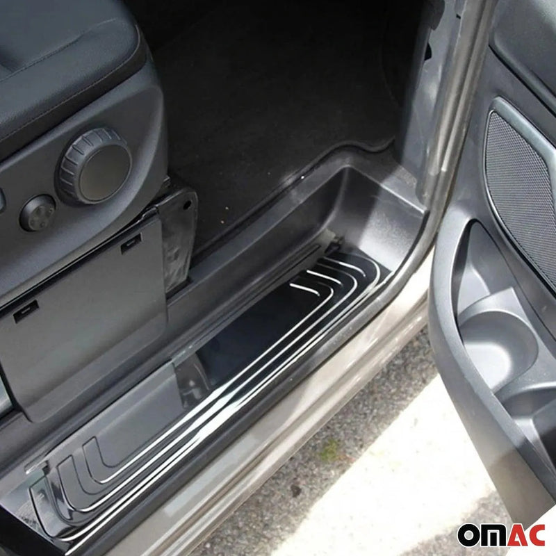 Door Sill Scuff Plate Scratch Protector for Mercedes Metris 2016-2024 Steel 4x - OMAC USA