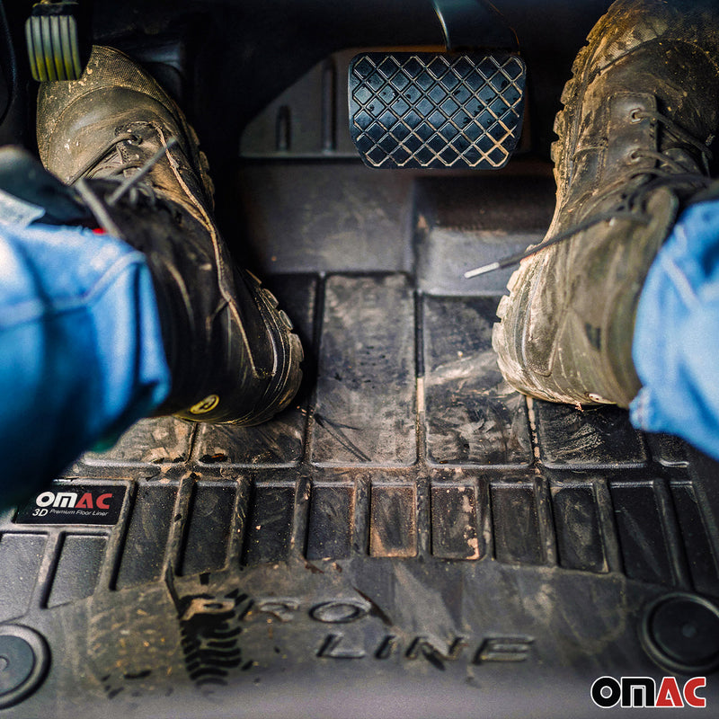 2007-2013 Toyota Tundra CrewMax Premium Floor Mats Liners Full Set All Weather Heavy Duty