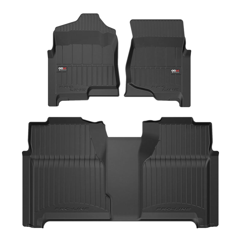 2014-2019 Chevrolet Silverado 1500 2500 3500 HD Proline Floor Mat Premium TPE Black 3 Pcs