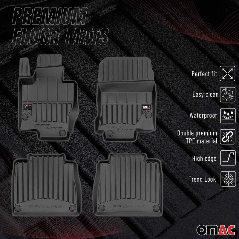 2020-2024 Mercedes GLS Class X167 Premium Floor Mats Liners Full Set All Weather Heavy Duty Black