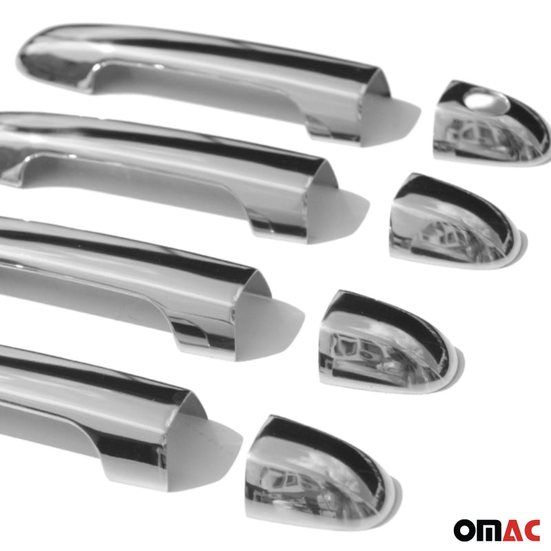 2007-2010 Hyundai Elantra Car Door Handle Cover Protector Silver 8Pcs Steel