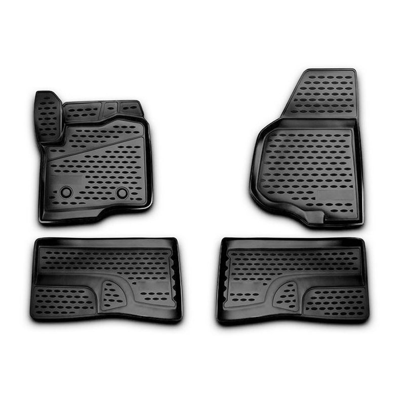 2011-2016 Ford F-350 Floor Mats Liners Full Set All Weather Black