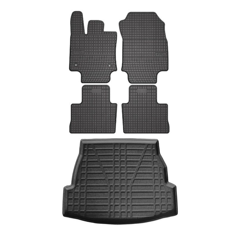 2019-2024 Toyota RAV4 Floor Mats & Cargo Liner Full Set All Weather Black