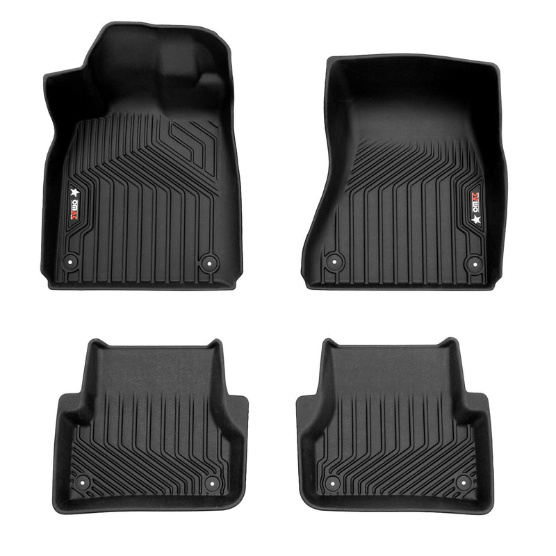 2012-2018 Audi A6 S6 Premium Floor Mats Liners First and Second Row Set Black