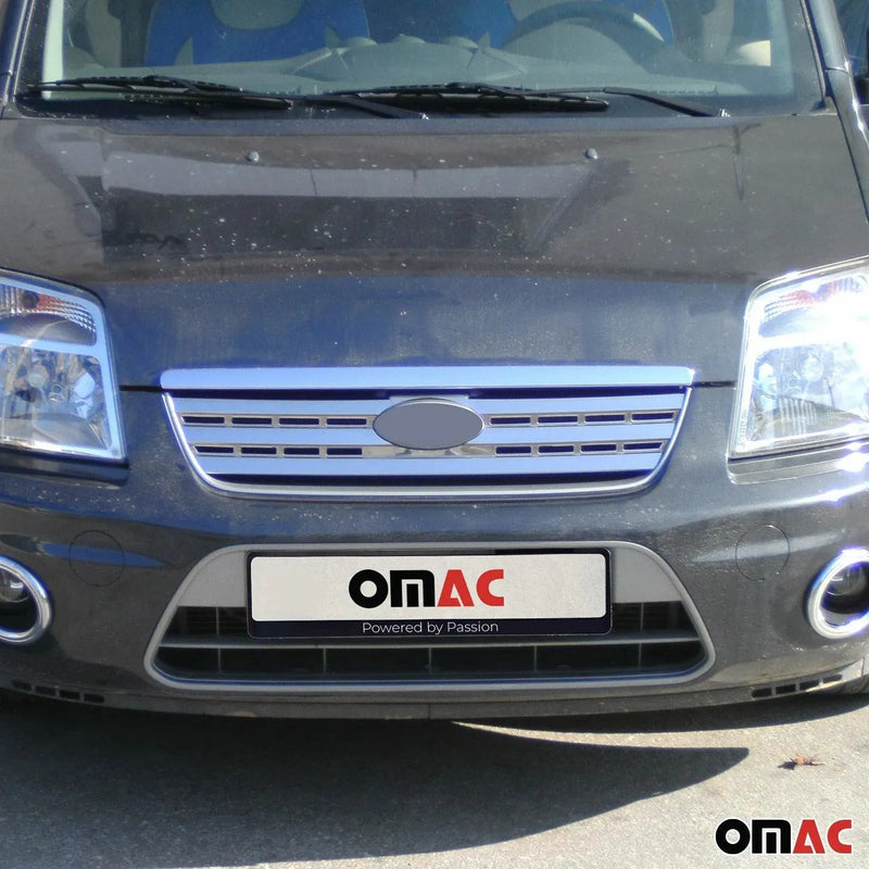 Front Bumper Grill Trim Molding for Ford Transit Connect 2010-2013 Steel 2x - OMAC USA