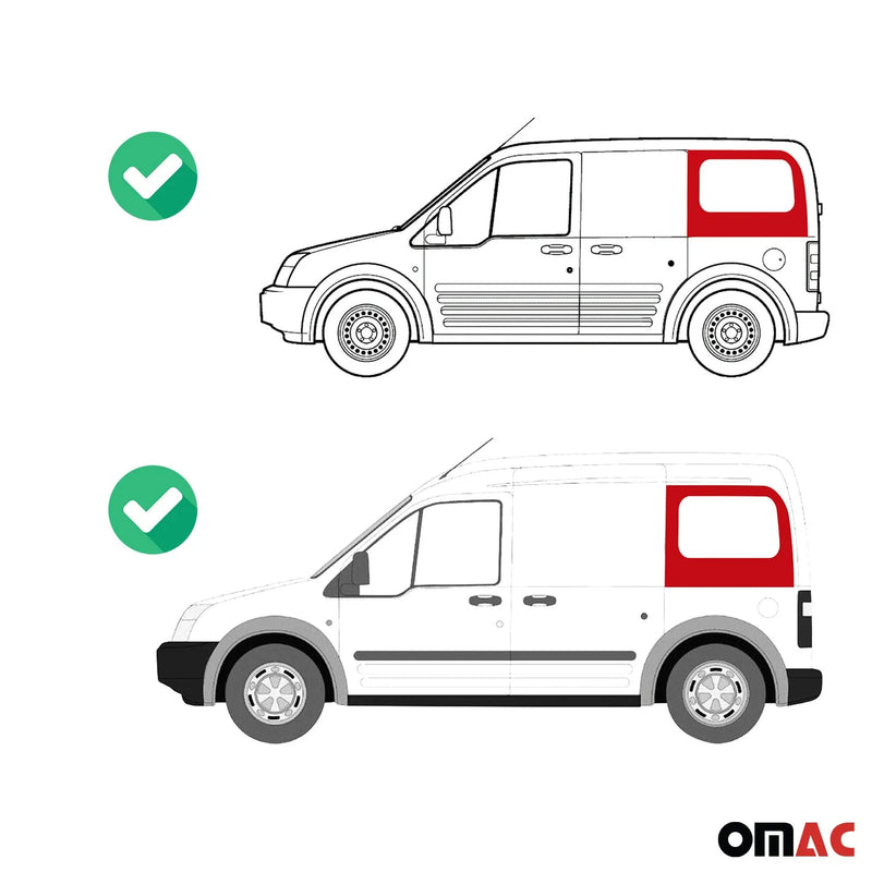 2010-2013 Ford Transit Connect Window Glass Fit Kit Rear Left Sliding Door