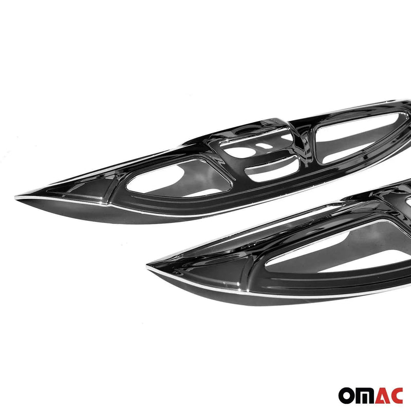 2015-2018 RAM ProMaster City Trunk Tail Light Trim Frame ABS Chrome Dark 2Pcs