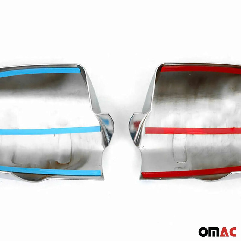 Side Mirror Cover Caps Fits Hyundai Accent 2006-2011 Chrome Silver 2 Pcs - OMAC USA