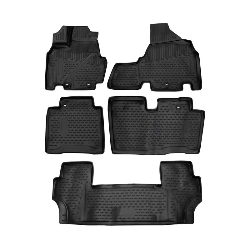 2011-2017 Honda Odyssey Floor Mats Liners Full Set 3 Row All Weather Black