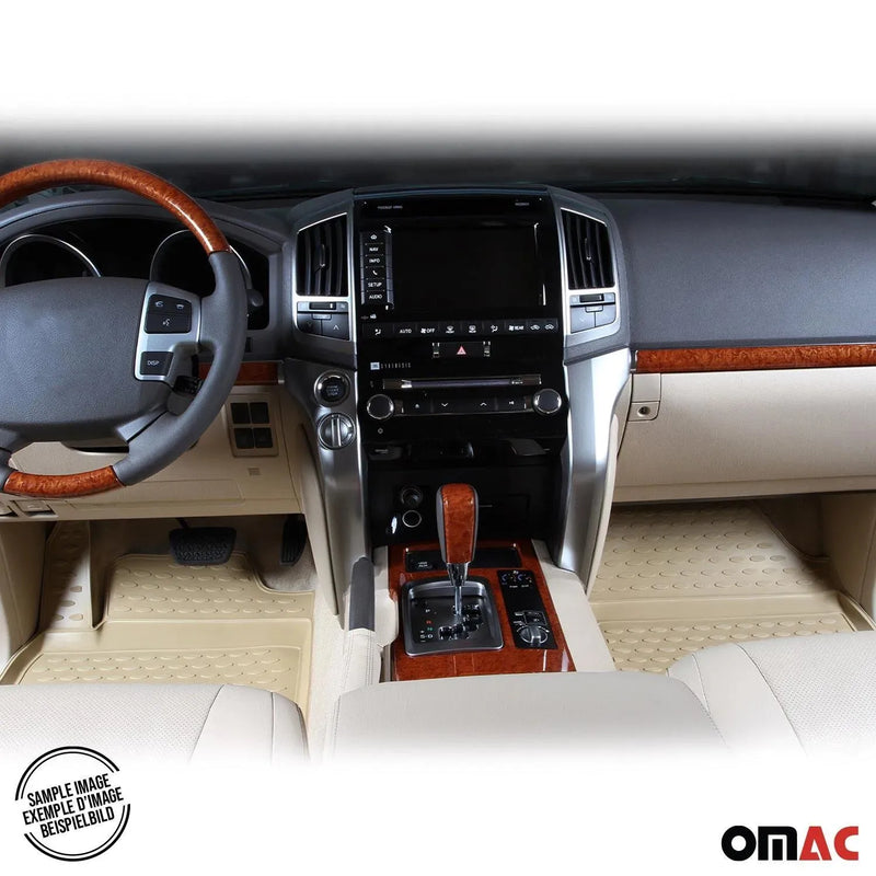 OMAC Floor Mats Liner for Volvo XC90 2016-2024 Beige TPE All-Weather 4 Pcs - OMAC USA