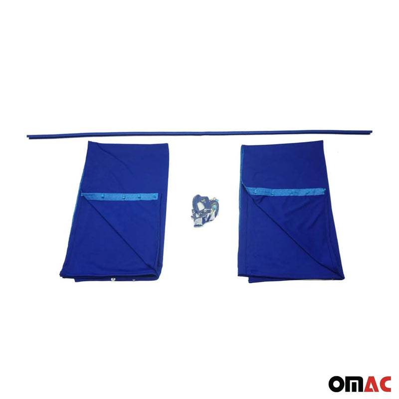 RAM ProMaster Trunk Tailgate Curtains Blue 2 Privacy Curtains