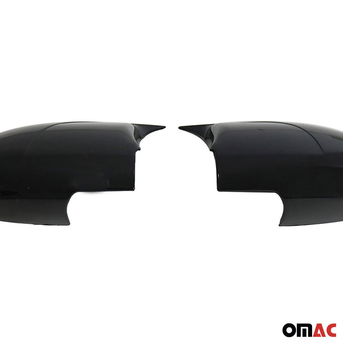 Side Mirror Cover Caps Fits Hyundai Accent 2006-2011 Piano Black 2 Pcs