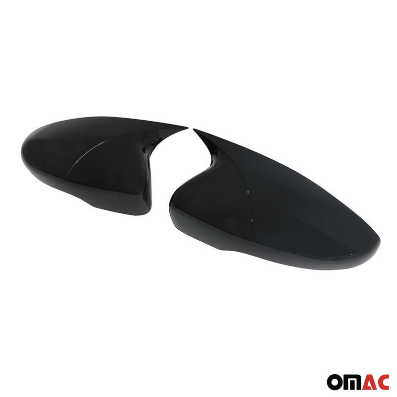 2012-2016 VW EOS Side Mirror Cover Caps Piano Black 2 Pcs