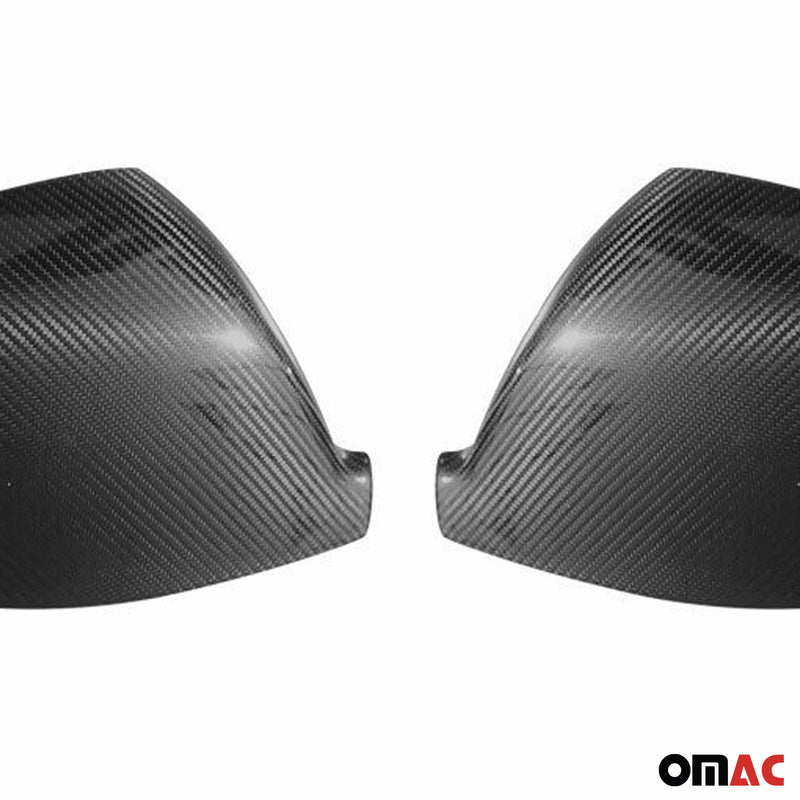 Side Mirror Cover Caps fits VW Amarok 2010-2016 Carbon Fiber Black 2Pcs