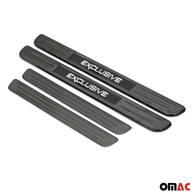 Toyota Door Sill Scuff Plate Illuminated Exclusive Steel Dark 4 Pcs