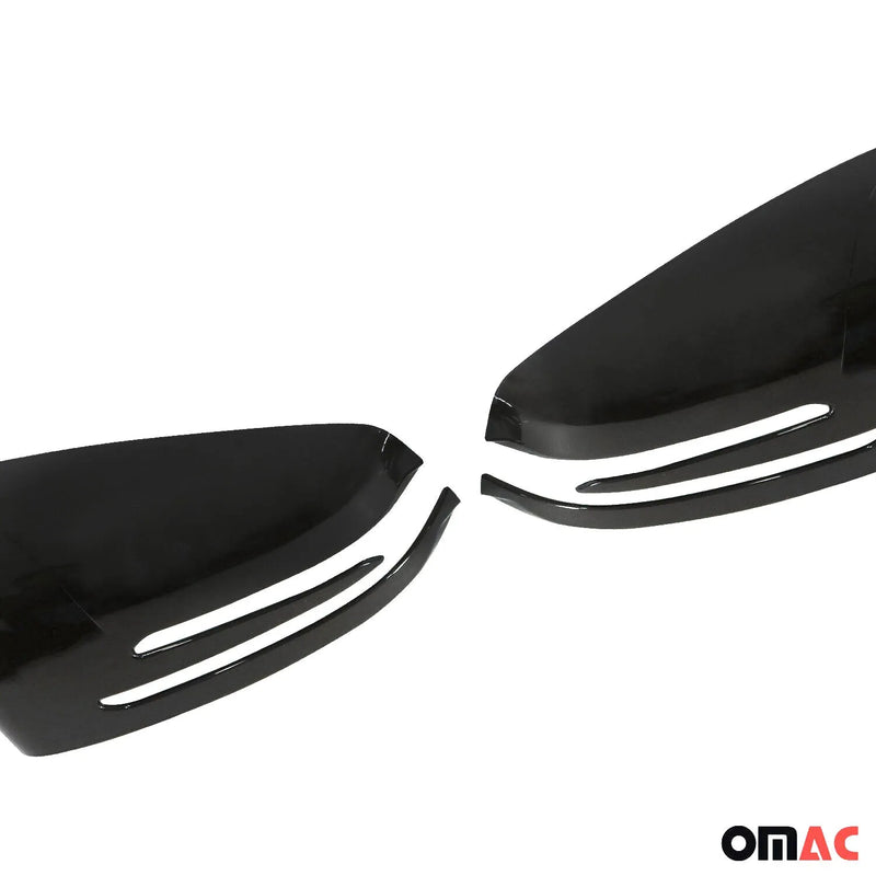 Black Glossy Wing Mirror Cover Caps for Mercedes W212 W204 W221 X204 C218