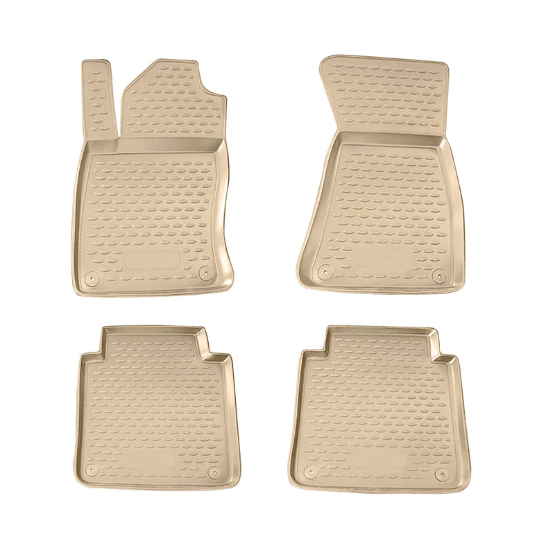 2002-2010 Audi A8 L Floor Mats Liners Full Set All Weather Beige