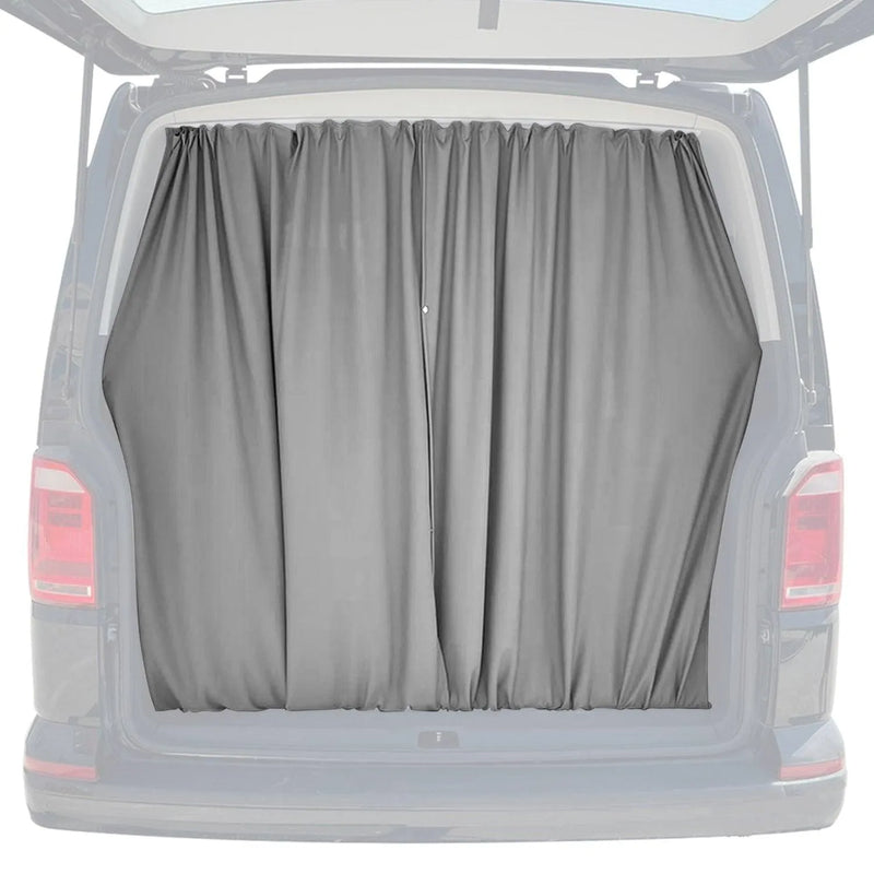 GMC Savana Trunk Tailgate Curtains Gray 2 Privacy Curtains