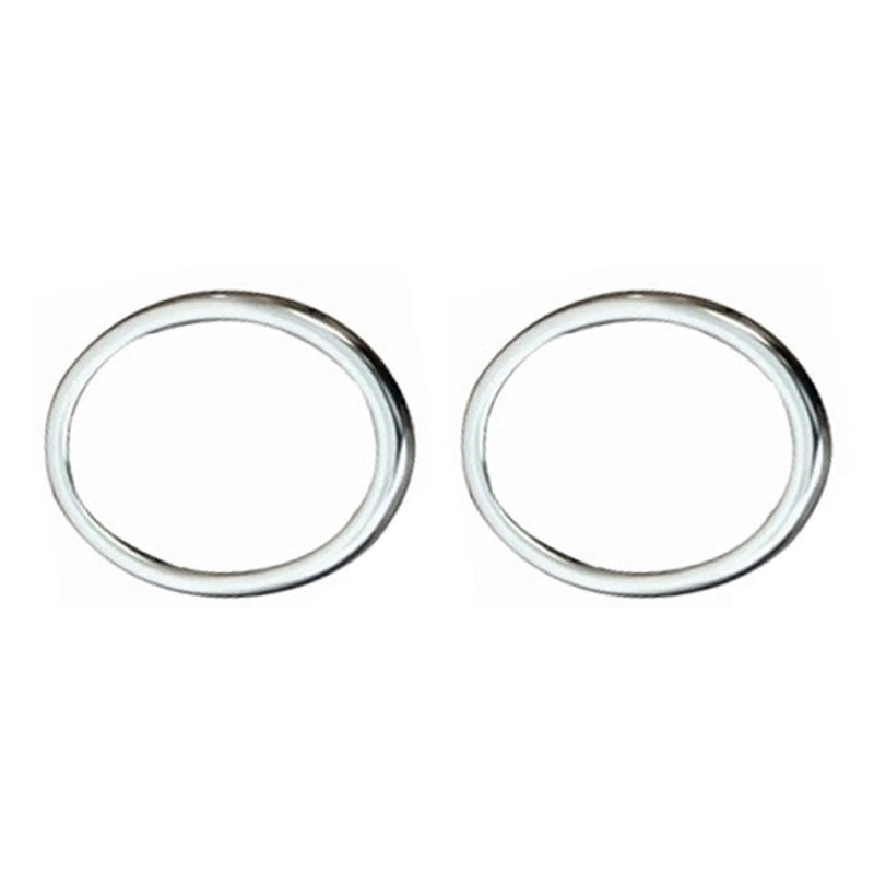 2010-2012 VW Amarok Fog Light Lamp Bezel Cover Steel Silver 2 Pcs