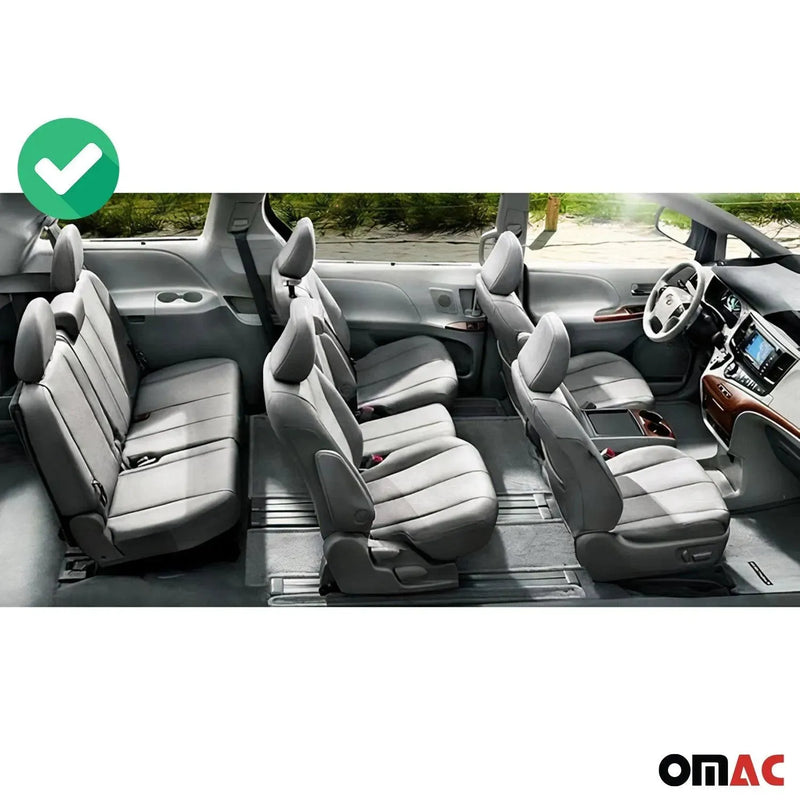 OMAC Floor Mats Liner for Toyota Sienna 7 Seats 2013-2020 Black TPE All-Weather - OMAC USA