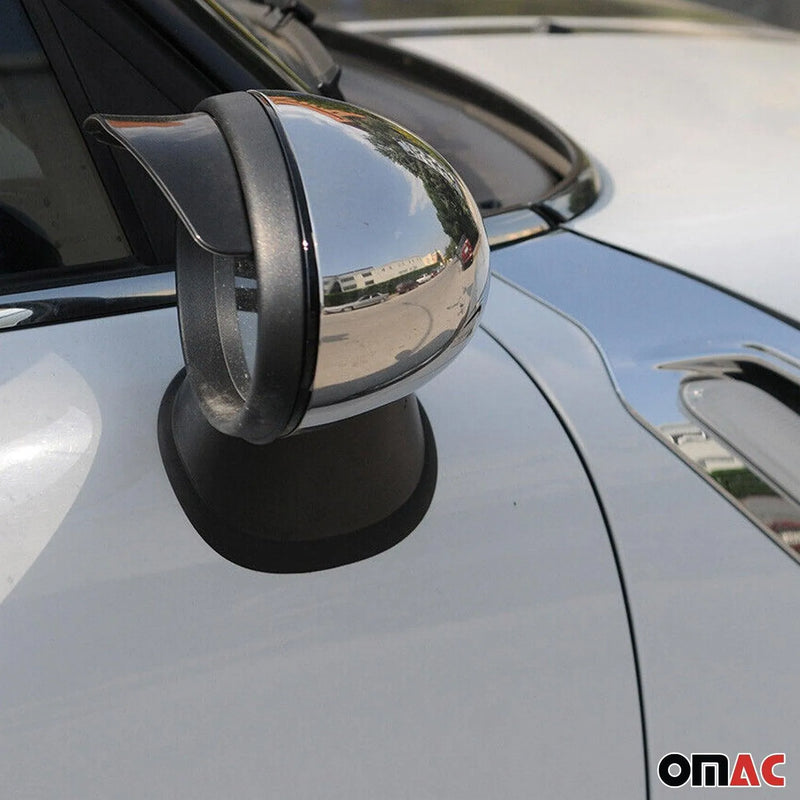 Side Mirror Cover Caps Fits Mini Cooper Countryman F60 2017-2024 Steel Silver 2x - OMAC USA