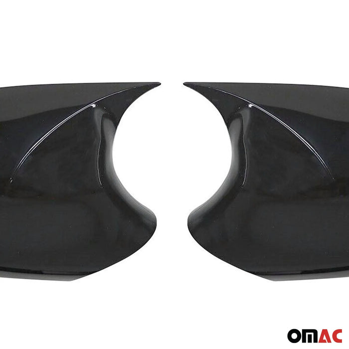 Side Mirror Cover Caps fits BMW 3 Series E90 Sedan 2005-2012 ABS Gloss Black