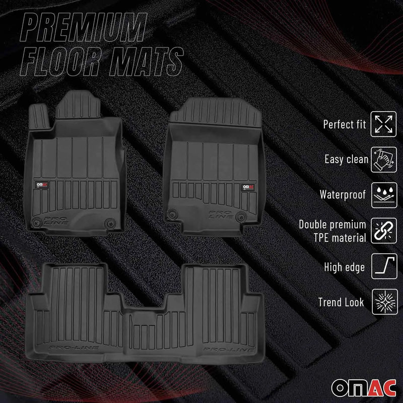 2012-2016 Honda CR-V Premium Floor Mats Liners Full Set All Weather Heavy Duty