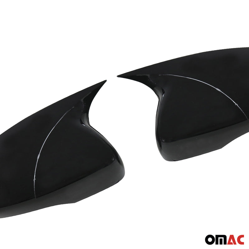 2012-2016 VW EOS Side Mirror Cover Caps Piano Black 2 Pcs