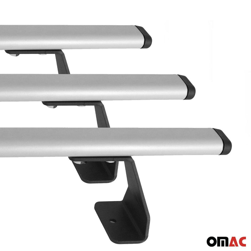 2015-2018 Chevrolet City Express Roof Rack Cross Bars 3Pcs Silver