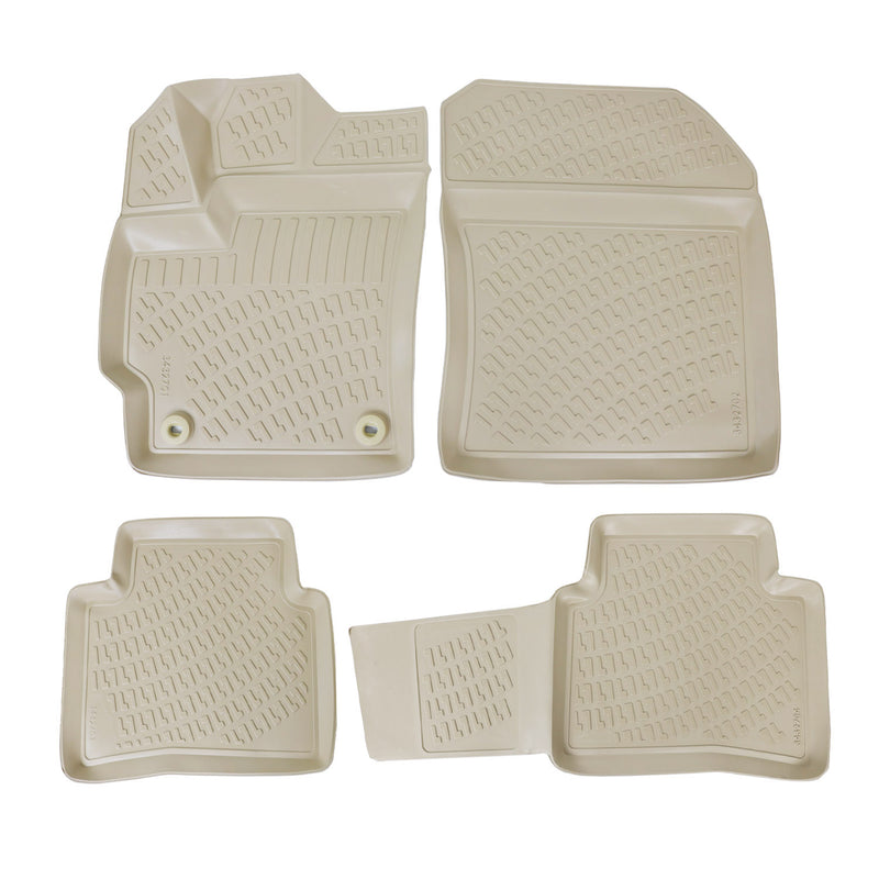 2020-2024 Toyota Corolla Sedan Floor Mats Liners Full Set All Weather Beige