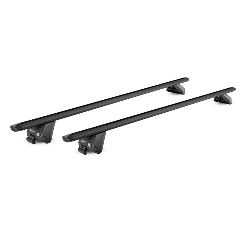 47" Roof Rack Cross Bars Luggage Carrier fits Flush Rail Aluminium Black 2x