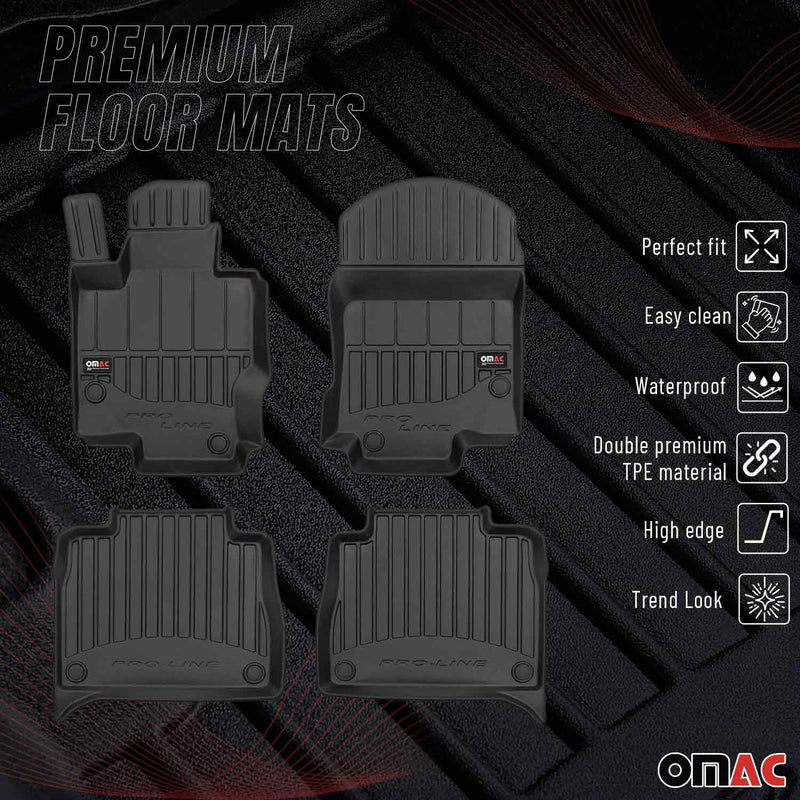 2020-2024 Mercedes GLE Class V167 Premium Floor Mats Liners Full Set All Weather Heavy Duty Black