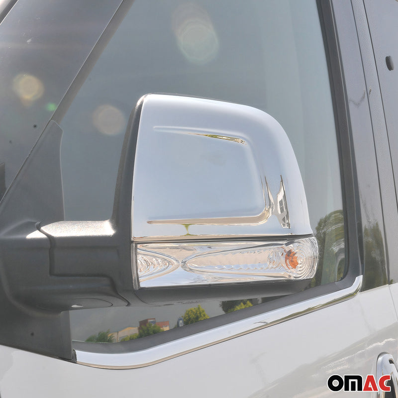 2015-2022 RAM ProMaster City Side Mirror Cover Caps Steel Silver 2 Pcs