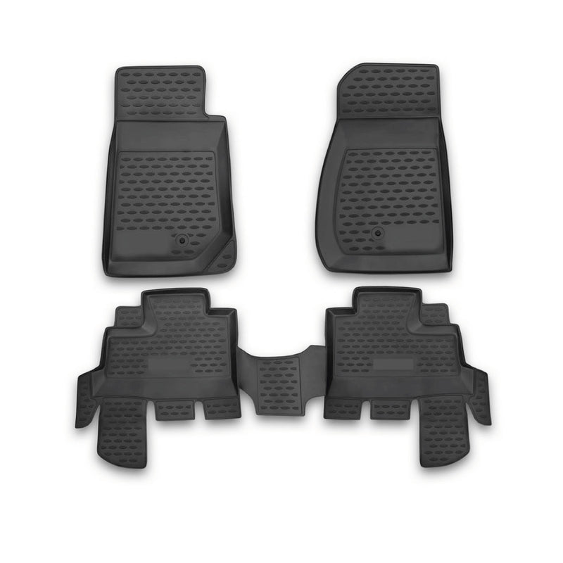 2007-2013 Jeep Wrangler Floor Mats Liners Full Set All Weather