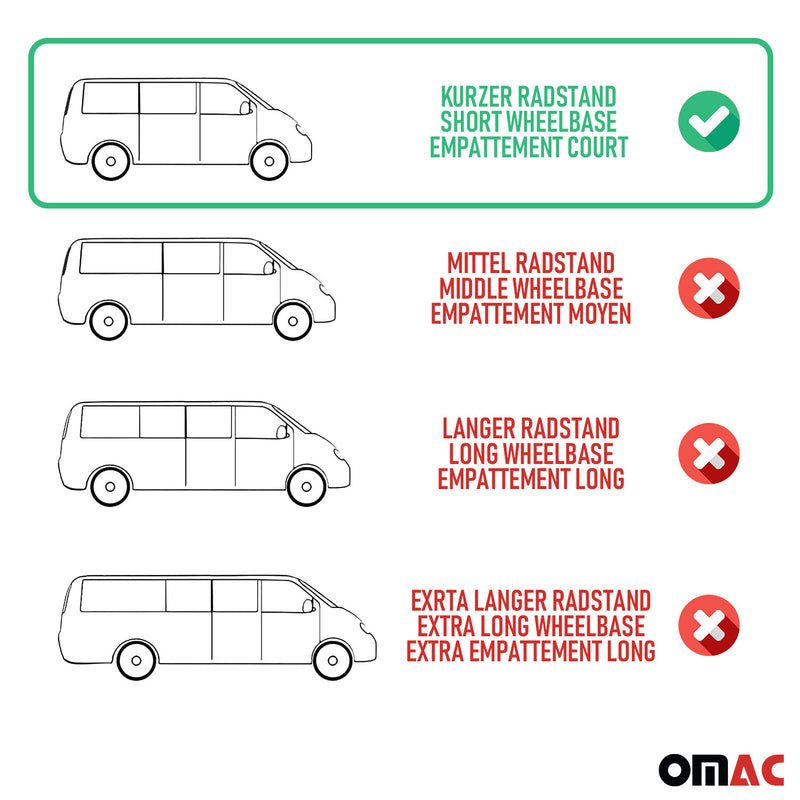 Side Curtain Sliding Door 2x Rear Quarter 2x Tailgate 1x for VW Vanagon 80-91