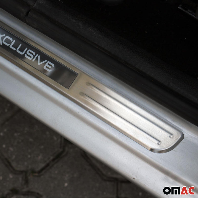 2011-2015 Mercedes SLS AMG Door Sill Scuff Plate Illuminated Exclusive Brushed Steel 2Pcs