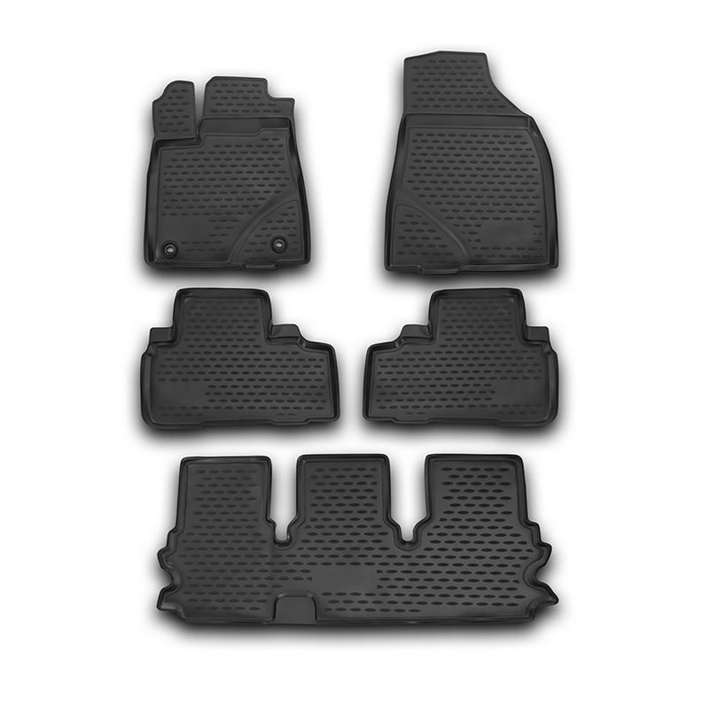 2014-2019 Toyota Highlander Floor Mats Liners Full Set All Weather Black