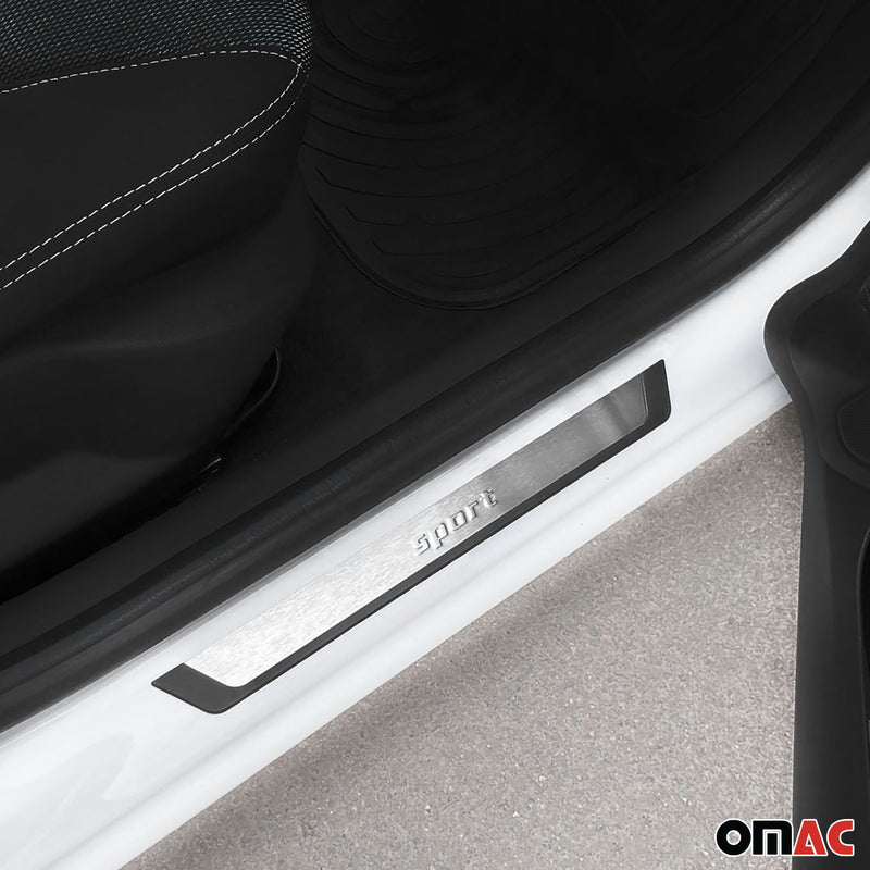 2012-2015 Mercedes ML Class W166 Door Sill Scuff Plate Scratch Protector Sport Brushed Steel 4Pcs