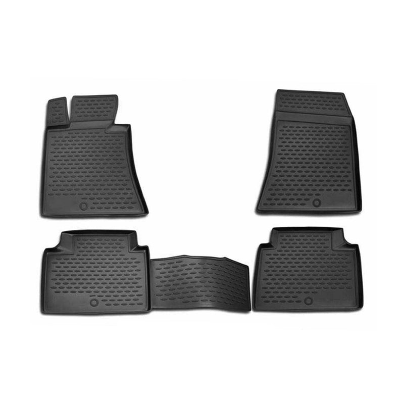 2009-2014 Hyundai Genesis Sedan Floor Mats Liners Full Set All Weather Black