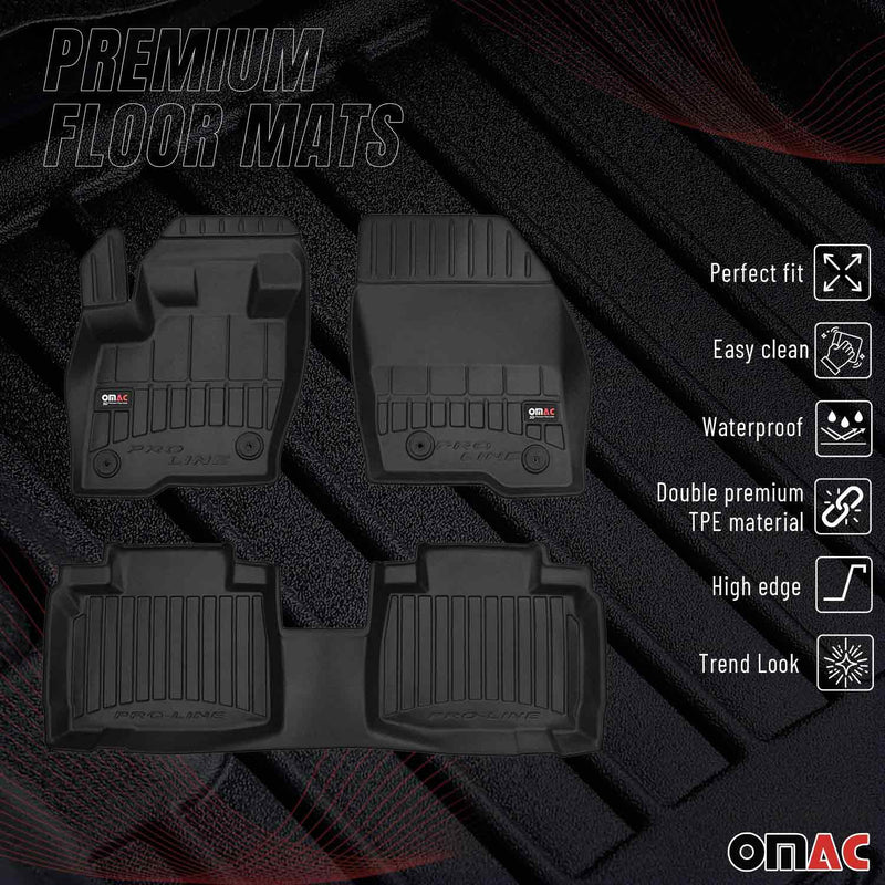 2015-2024 Ford Edge Premium Floor Mats Liners Full Set All Weather Heavy Duty