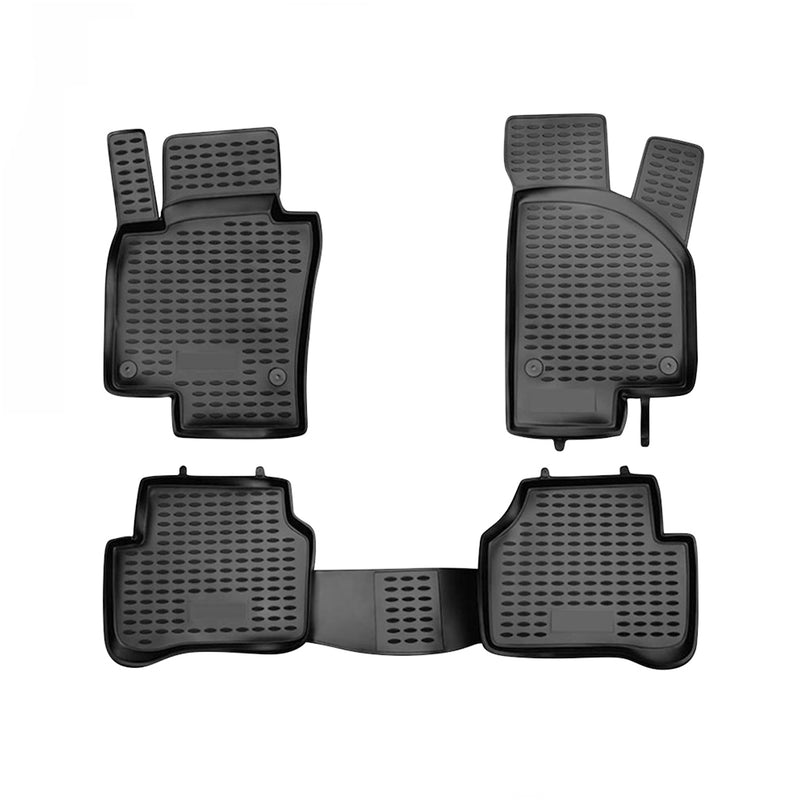 2006-2010 VW Passat B6 Sedan Floor Mats Liners Full Set All Weather Black