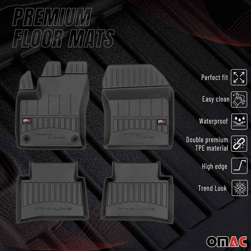 2016-2022 Toyota Prius / Prius Prime Premium Floor Mats Liners Full Set All Weather Heavy Duty