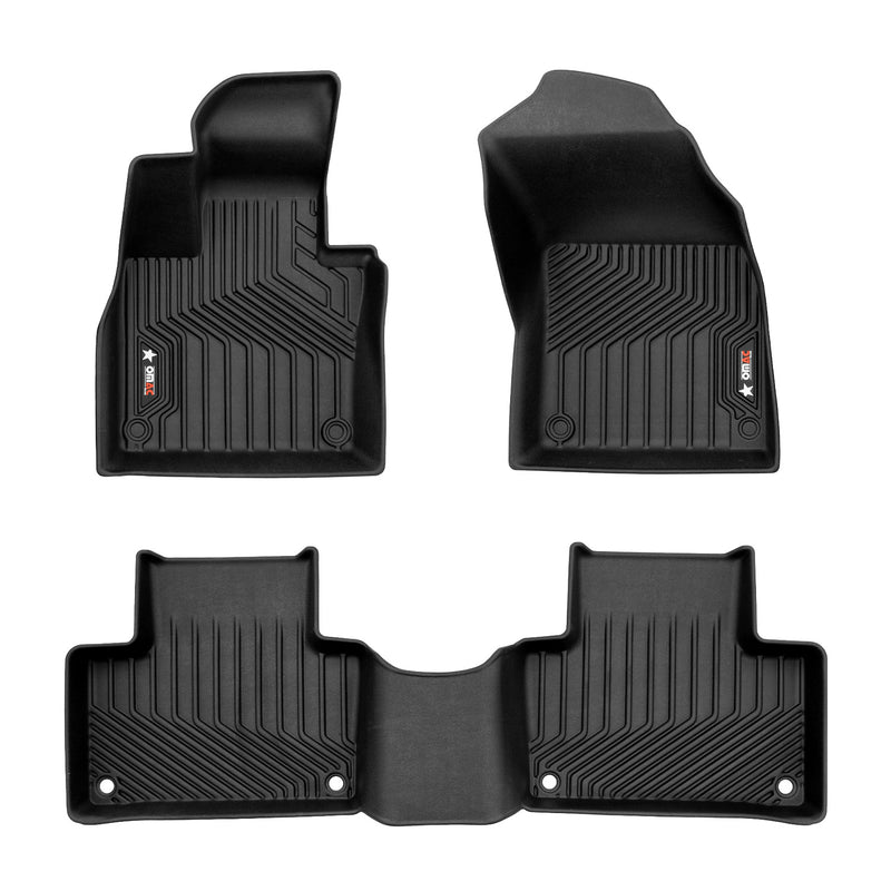 2016-2024 Volvo XC90 Premium Floor Mats Liners First and Second Row Set Black