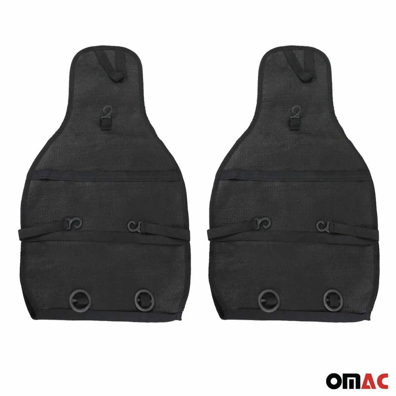 Buick Antiperspirant Front Seat Cover Pads Black Grey 2 Pcs