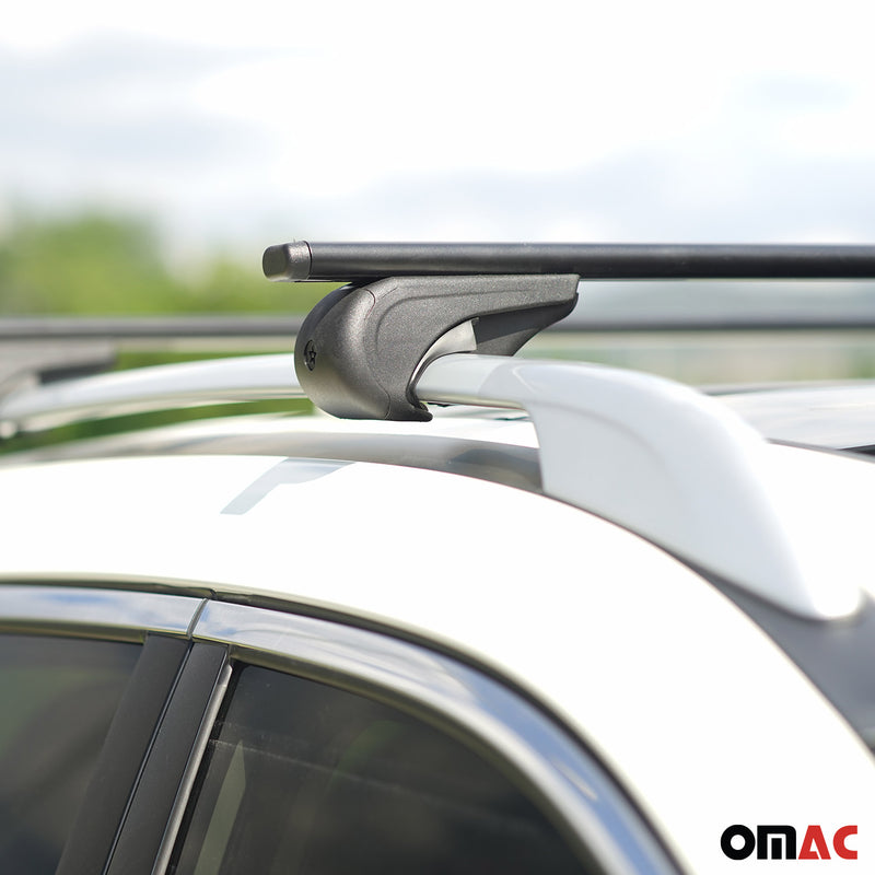 2008-2012 Audi A4 Wagon Roof Rack Cross Bars Black