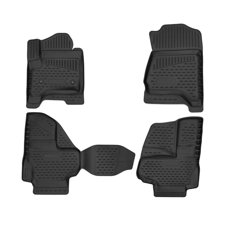 2014-2018 GMC Sierra Floor Mats Liners Full Set All Weather Black