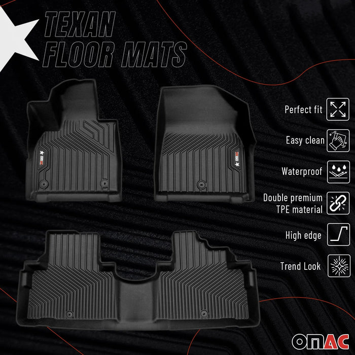 Floor Mats Hyundai Palisade 2018-2024 All Weather High Edge