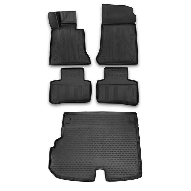 2009-2015 Mercedes GLK Class X204 Floor Mats & Cargo Liner Full Set All Weather Black