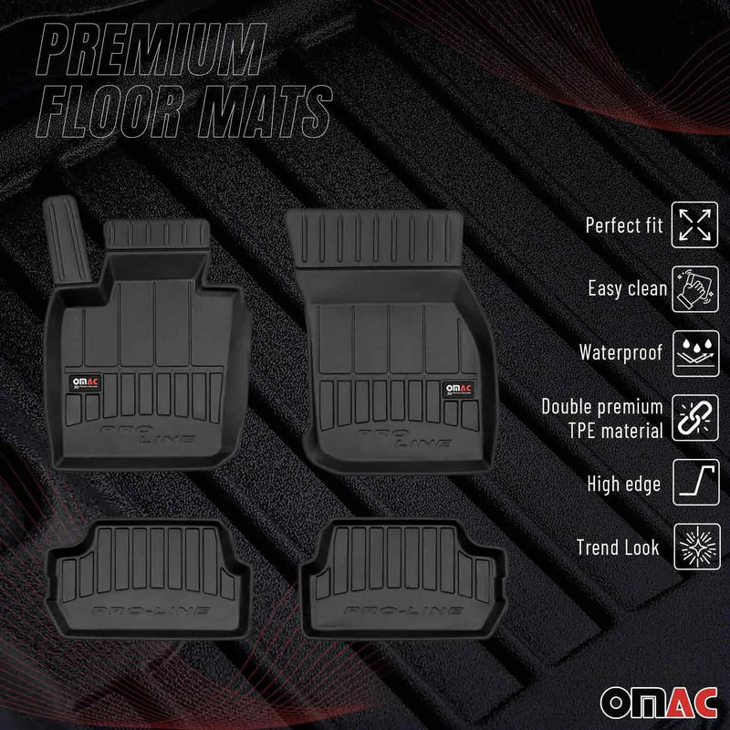 2014-2024 Mini Cooper F55 F56 F57 Premium Floor Mats Liners Full Set All Weather Heavy Duty