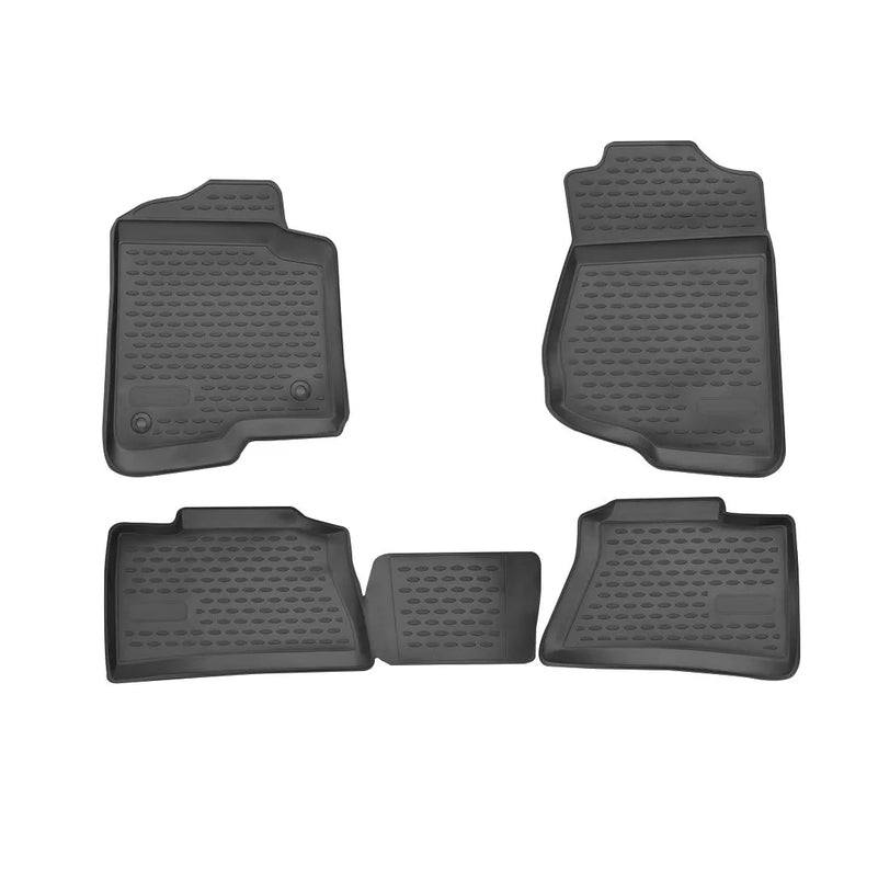 2007-2014 GMC Sierra Crew Cab Floor Mats Liners Full Set All Weather Black